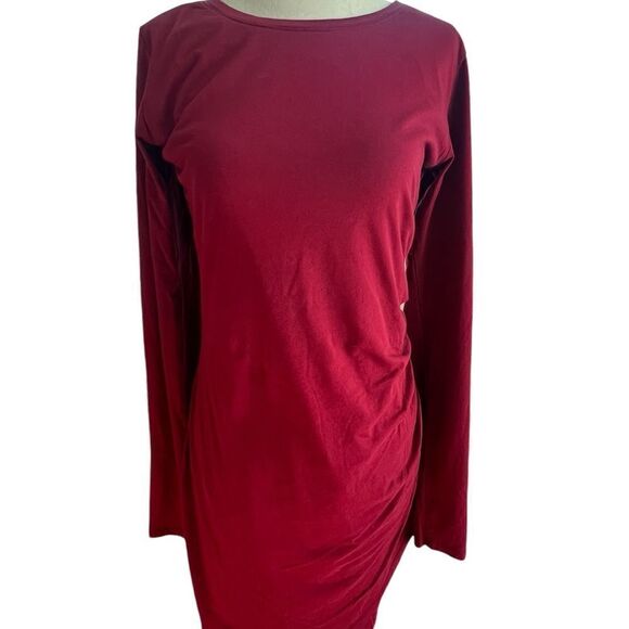 nwt Bobi la rouched women's dress size large maroon - Picture 14 of 14